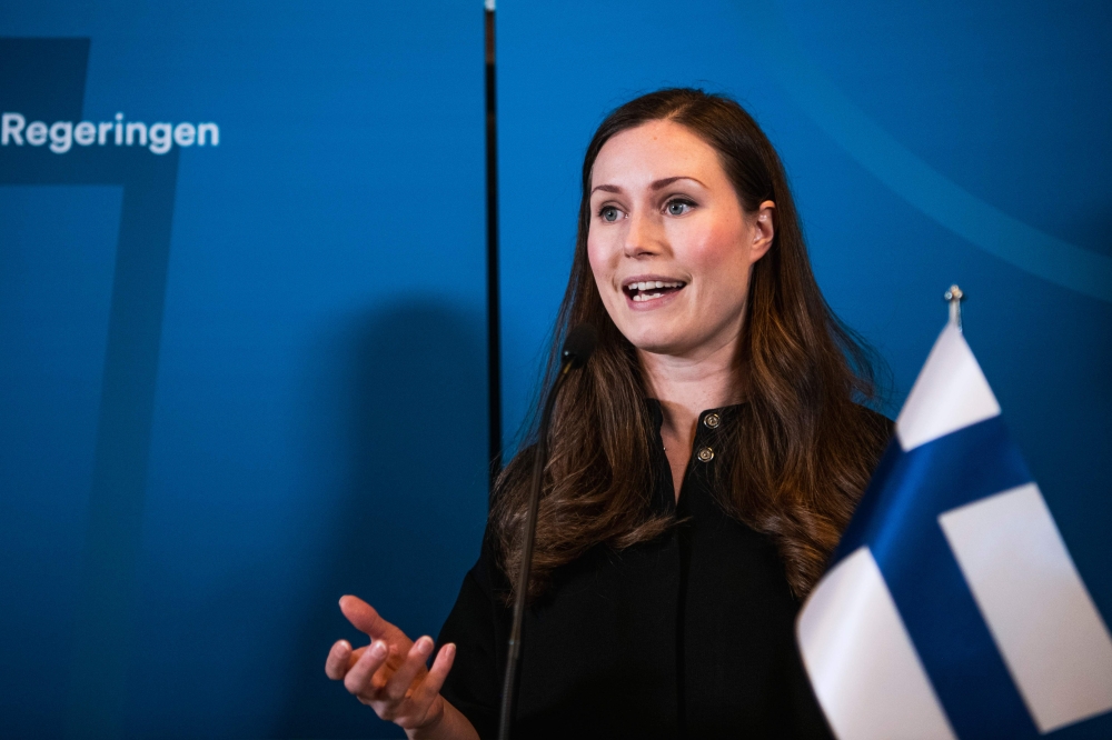 Finnish Prime Minister Sanna Marin attends a joint press conference with the Swedish Prime Minister following a meeting at the retreat residence of the Swedish Prime Minister in Harpsund 120km west of Stockholm on January 8, 2020. (AFP / Jonathan NACKSTRA