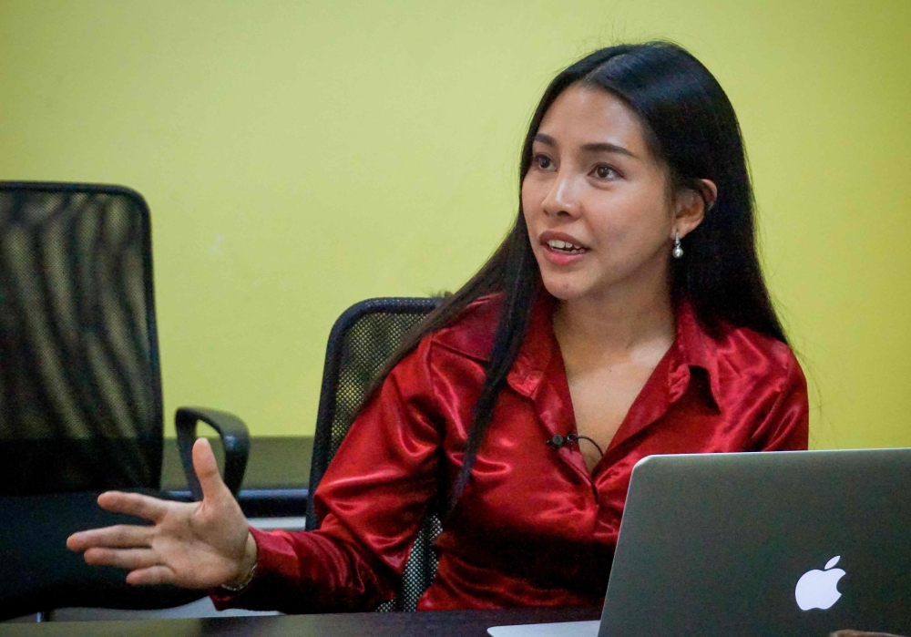 Thai reporter Suchanee Cloitre talks to an AFP reporter during an interview in Bangkok on January 9, 2020. AFP / Sippachai KUNNUWONG