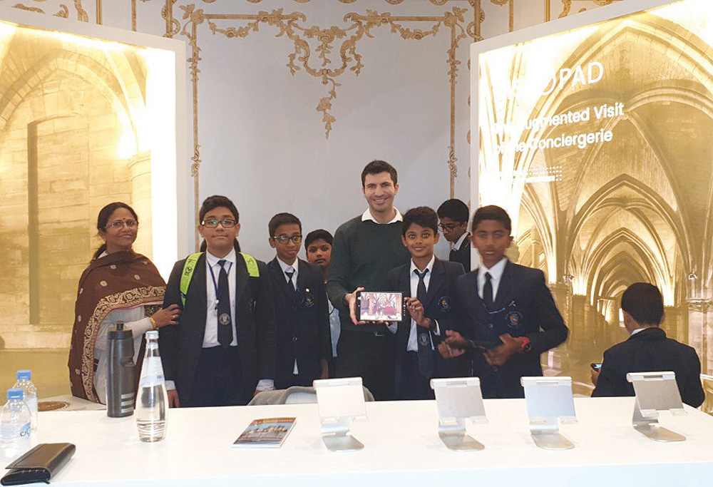 MES Indian School students during their visit to the 30th Doha International Book Fair at DECC.