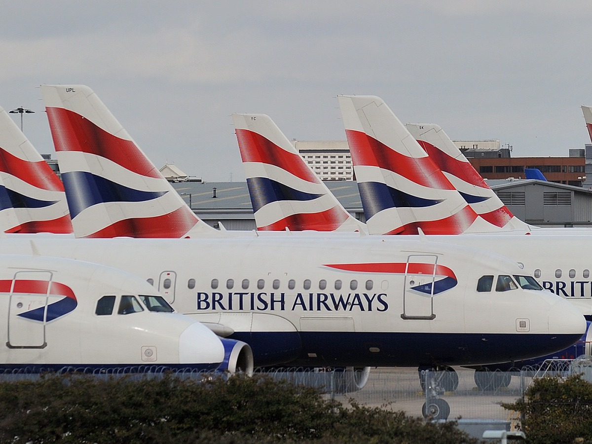 (FILES) In this file photo taken on March 28, 2010, British Airways planes are grounded at Heathrow Airport, on the second day of a four-day strike. British Airways on January 29, 2020 said it had suspended all its flights to and from China owing to the d