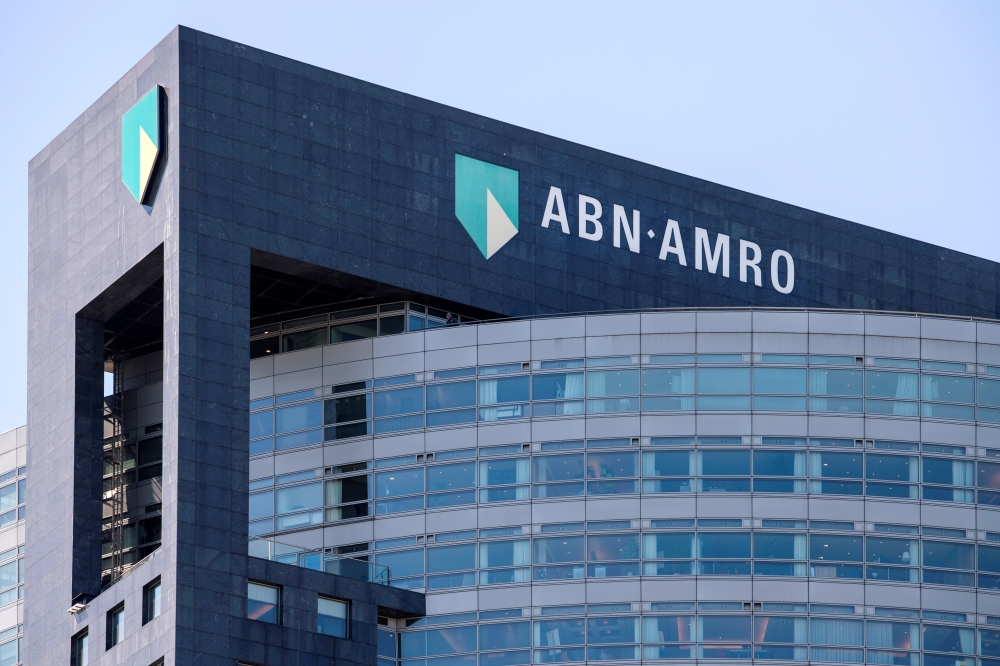 FILE PHOTO: ABN AMRO logo is seen at the headquarters in Amsterdam, Netherlands May 14, 2019. Reuters/Piroschka van de Wouw/File Photo