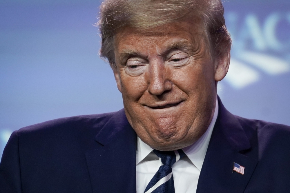 US President Donald Trump addresses the National Association of Counties legislative conference at the Washington Hilton Hotel on March 3, 2020 in Washington, DC. Drew Angerer/Getty Images/AFP