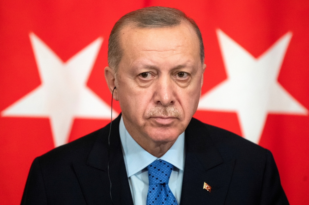 FILE PHOTO: Turkish President Tayyip Erdogan. Pavel Golovkin/Pool via REUTERS
