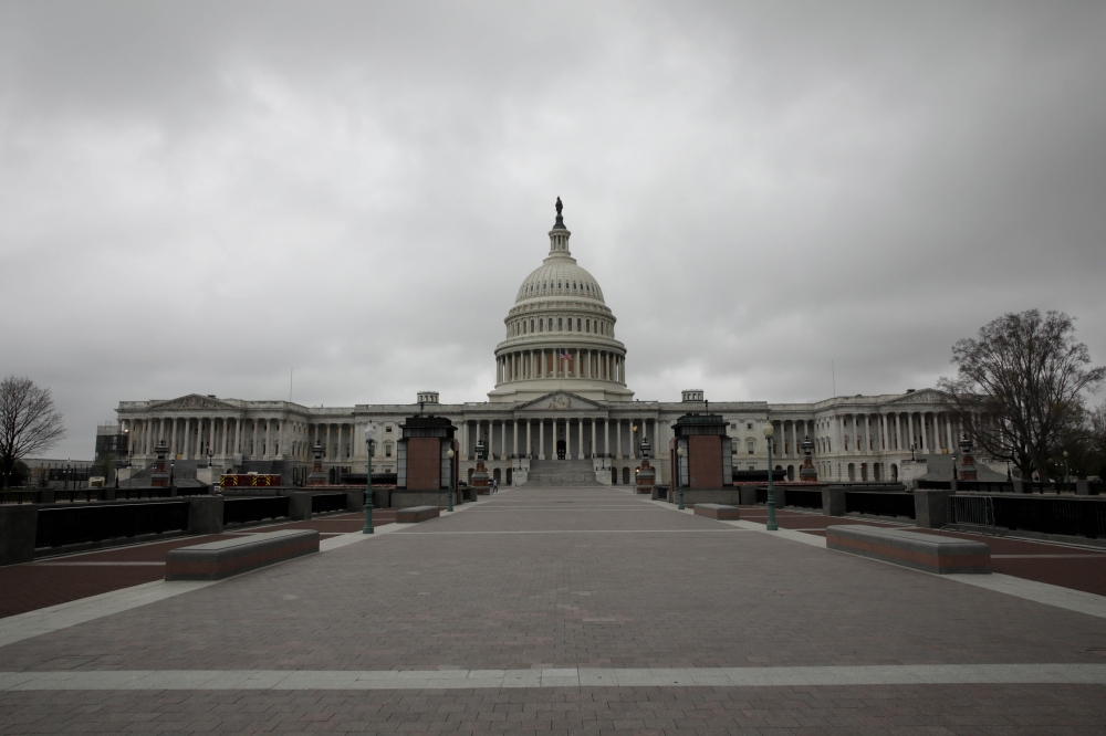 WASHINGTON DC, USA - MARCH 31: Washington D.C. Street and Metro station is shown nearly empty due to the impacts of coronavirus on March 31, 2020 in Washington, DC. ( Yasin Öztürk - Anadolu Agency )