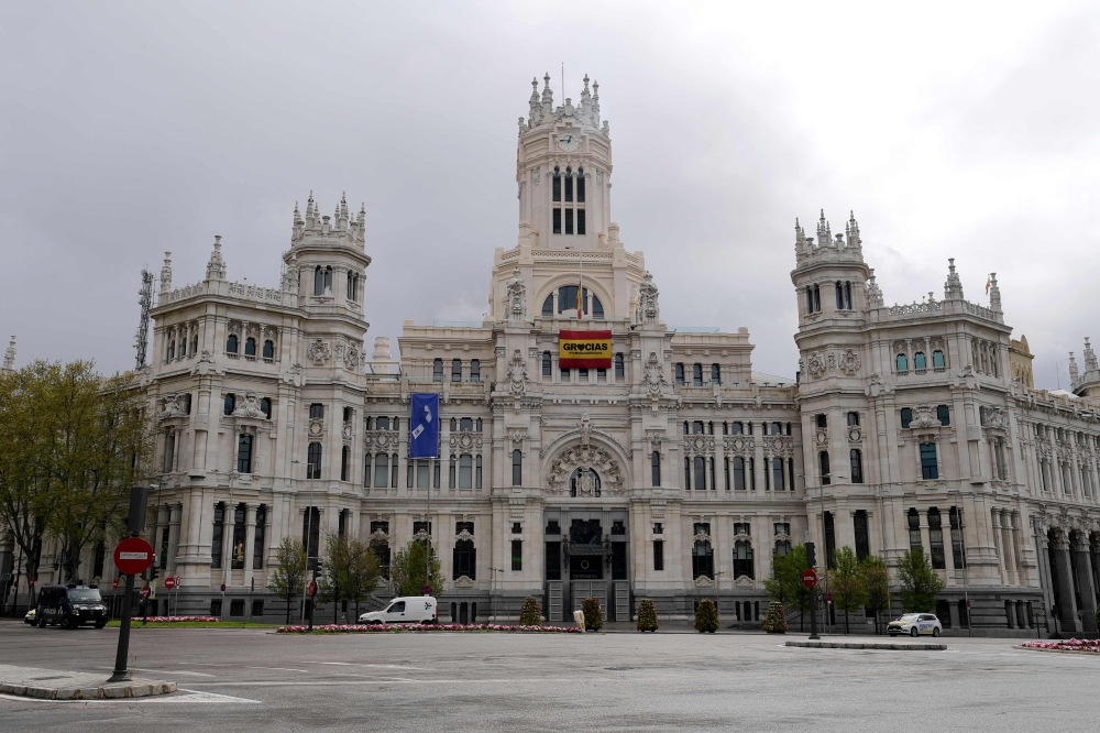 A Spanish flag reading 