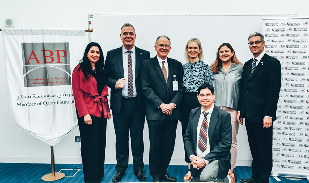 Academic Bridge Program and the University of Aberdeen officials during the  MoU signing ceremony.