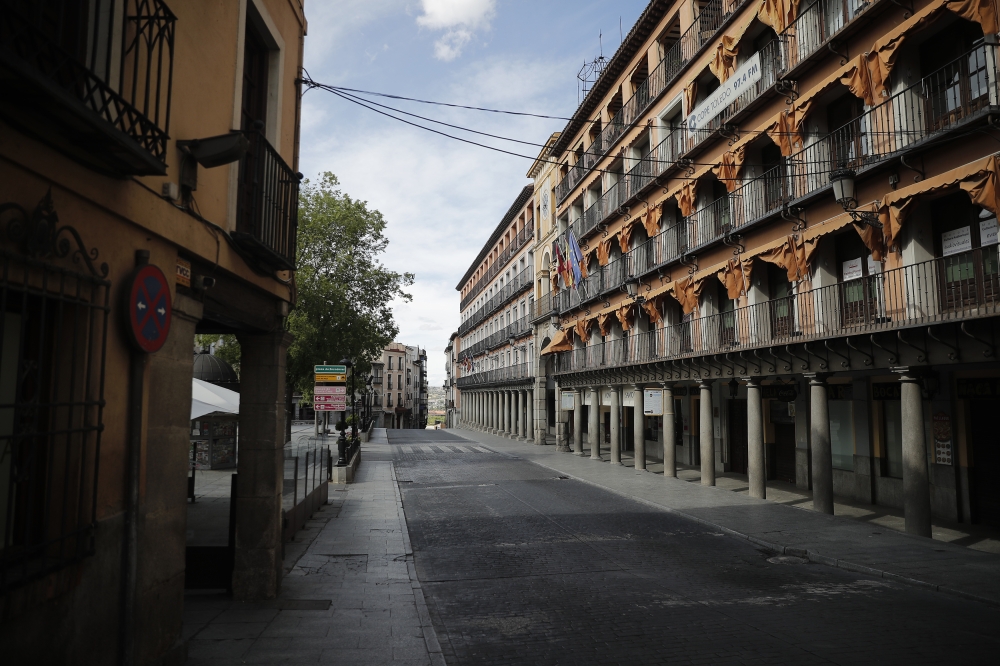 TOLEDO, SPAIN - APRIL 29: Streets remain nearly empty due to coronavirus (Covid-19) pandemic in Toledo, one of Spain's classic travel destinations and UNESCO World Heritage Sites, on April 29, 2020. Spain reports 325 more deaths from coronavirus in past 2