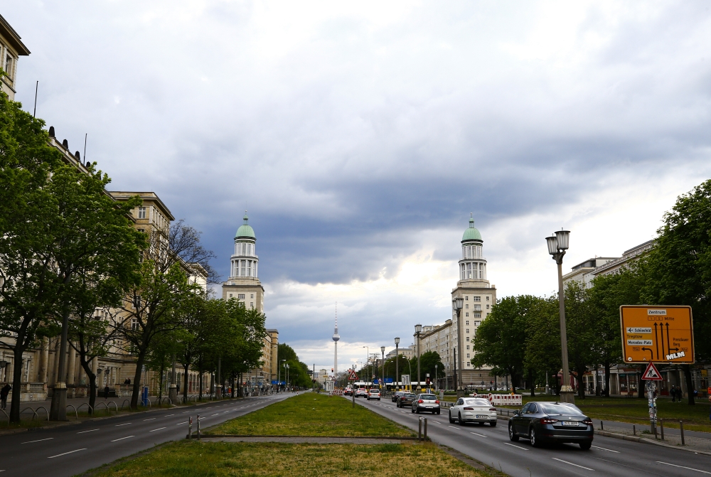 BERLIN, GERMANY - APRIL 30: Cars are seen in a street near Alexanderplatz Square in Berlin, Germany on April 20, 2020. Germany has started to loosen restrictions to stem the spread of coronavirus in the country. ( Abdulhamid Ho?ba? - Anadolu Agency )
