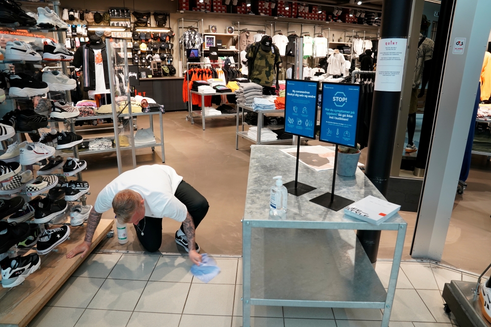 Customers return to Kolding Storcenter, shopping center, after the lock down to prevent the spread of the coronavirus disease (COVID-19) in Kolding, Denmark, May 11, 2020. Ritzau Scanpix/ Claus Fisker