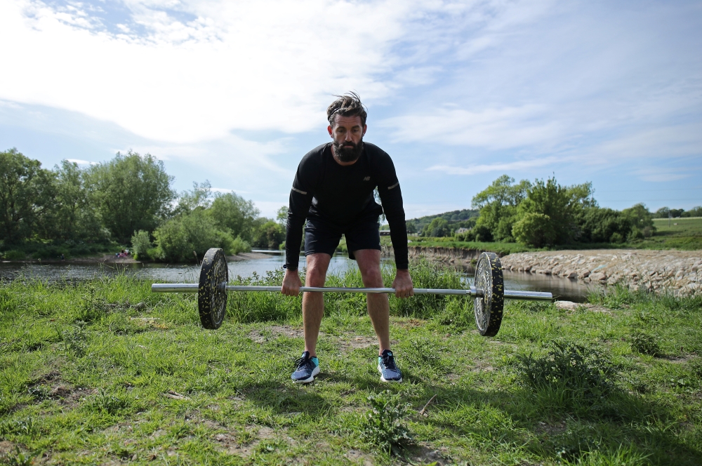 England cricketer Liam Plunkett during a training session in Castley, following the outbreak of the coronavirus disease (COVID-19), Castley, Britain, May 27, 2020. REUTERS/Molly Darlington
