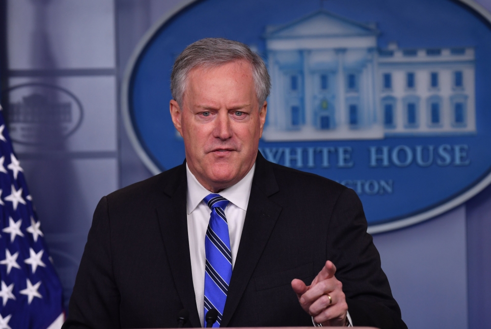 White House Chief of Staff Mark Meadows speaks during a press briefing in the James S. Brady Press Briefing Room at the White House, in Washington, DC on July 31, 2020 / AFP / Nicholas Kamm