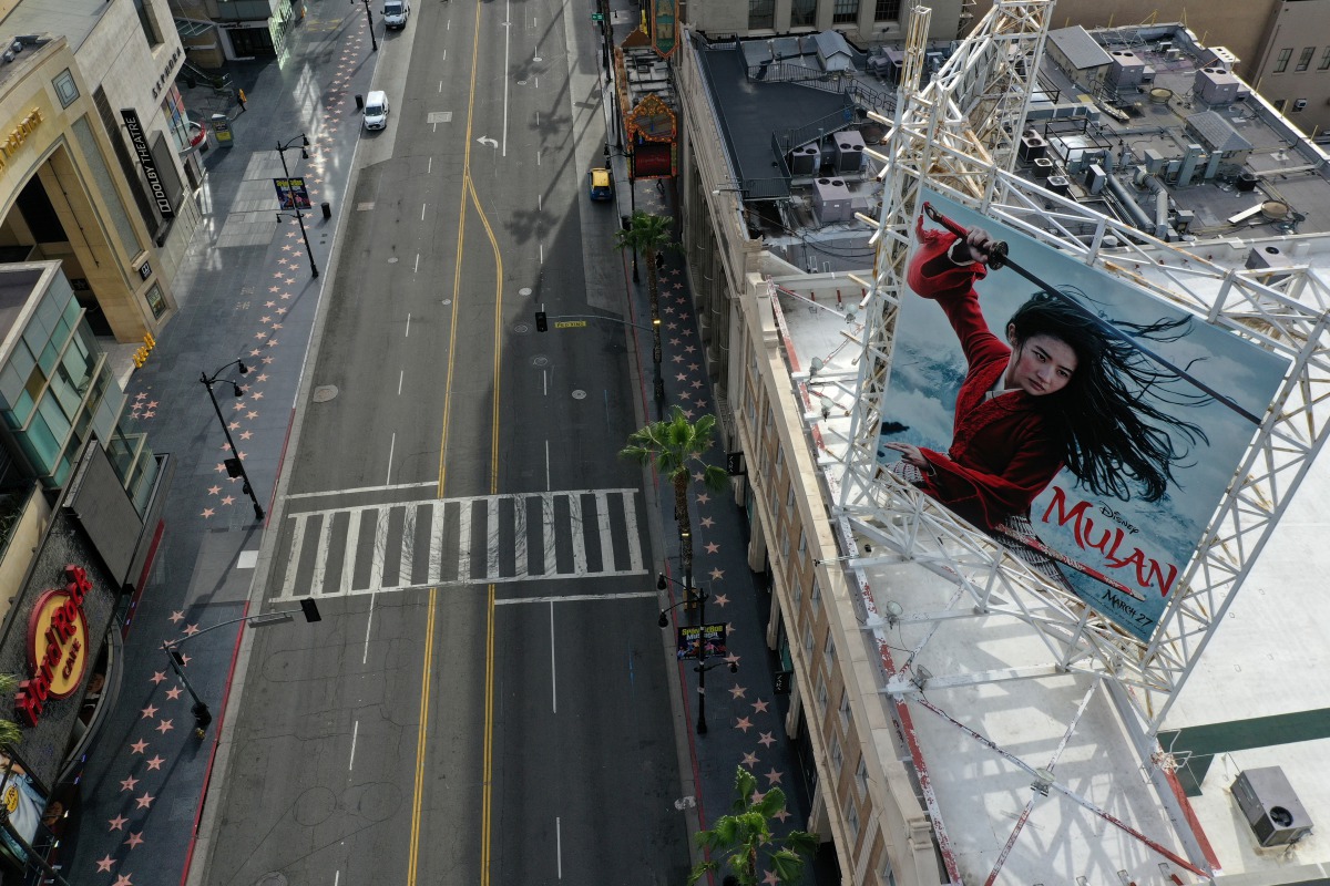 FILE PHOTO: A poster of the Walt Disney Studios' 