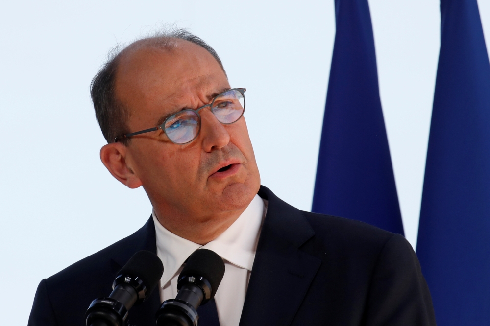 French Prime Minister Jean Castex delivers a speech during the MEDEF union summer forum 