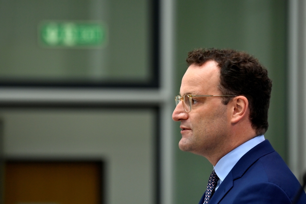 German Health Minister Jens Spahn gives a statement on the hospital future law on September 2, 2020 at the Health Ministry in Berlin. / AFP / John MACDOUGALL