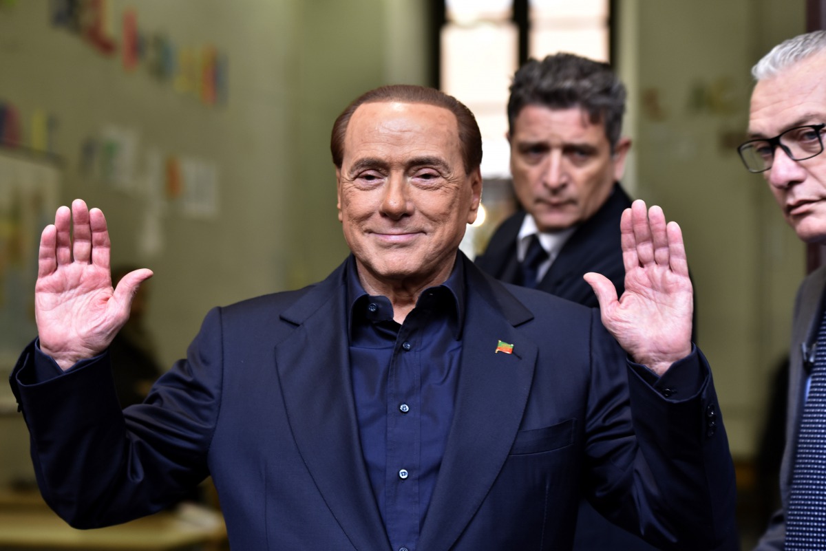 ROME, ITALY - (ARCHIVE): A file photo dated December 4, 2016 shows Former Italian Prime Minister Silvio Berlusconi arriving at polling station to cast his vote for a referendum on constitutional reforms in Rome, Italy. Former Italian Prime Minister Silvio