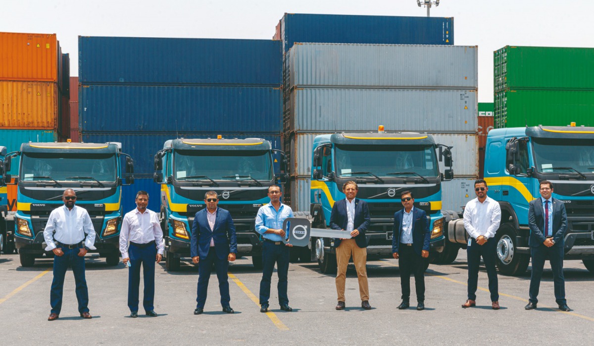 Officials of Domasco and GAC Logistics in Doha recently.