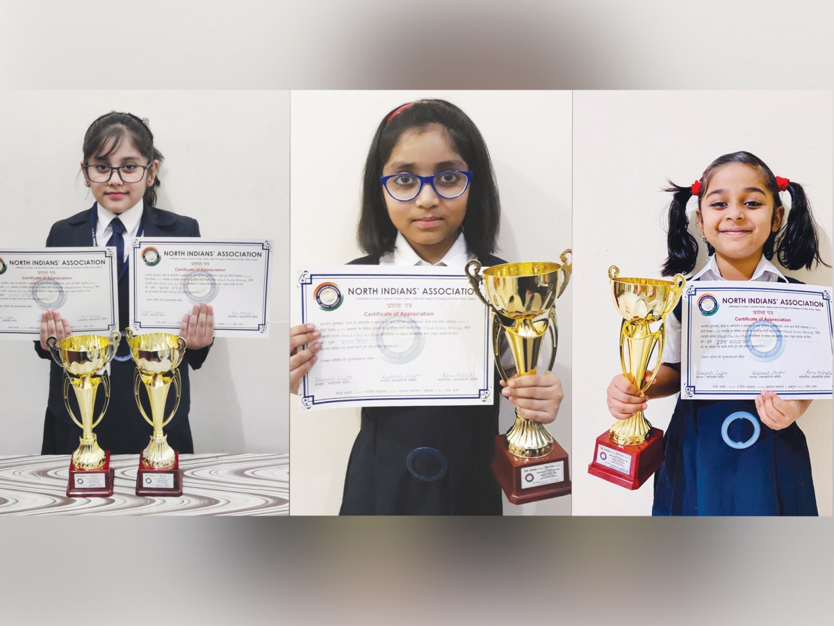 From left: Anam Suhail, Safa Shekh and Izza Mariam 