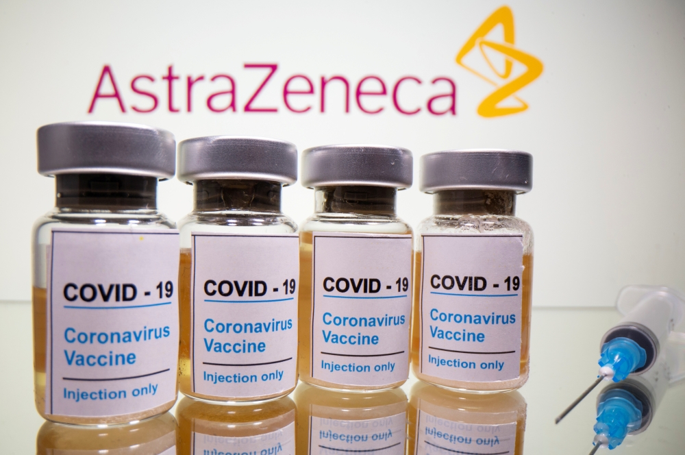 FILE PHOTO: Vials with a sticker reading, 