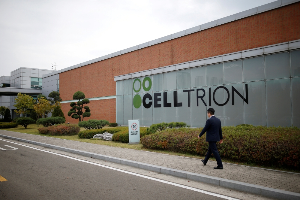 The logo of Celltrion is seen at company's headquarters in Incheon, South Korea, October 28, 2016. REUTERS/Kim Hong-Ji/File Photo