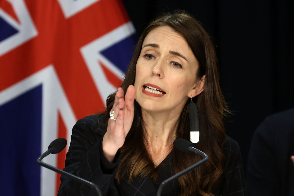 New Zealand's Prime Minister Jacinda Ardern speak during a press conference about the charges laid over the 2019 White Island volcanic eruption, in Wellington on November 30, 2020. AFP / Marty Melville 