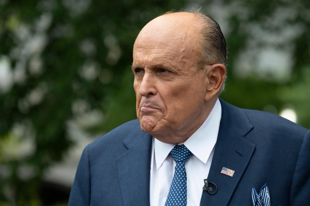 In this file photo taken on July 01, 2020, Rudy Giuliani, attorney for US President Donald Trump, speaks at the White House in Washington, DC. AFP / Jim Watson 