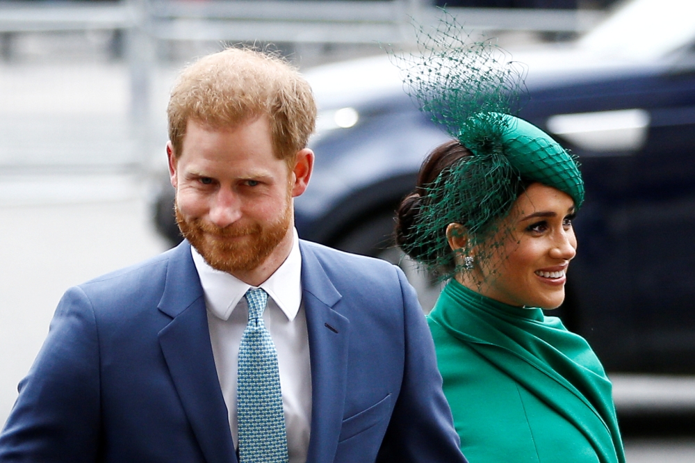 Britain's Prince Harry and Meghan, Duchess of Sussex, arrive for the annual Commonwealth Service at Westminster Abbey in London, Britain March 9, 2020. REUTERS/Henry Nicholls/File Photo