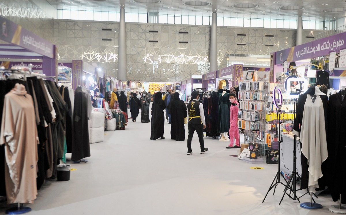 A view of Doha Winter Trade Fair 2020 at Doha Exhibition and Convention Center (DECC). Pic: Abdul Basit / The Peninsula 
