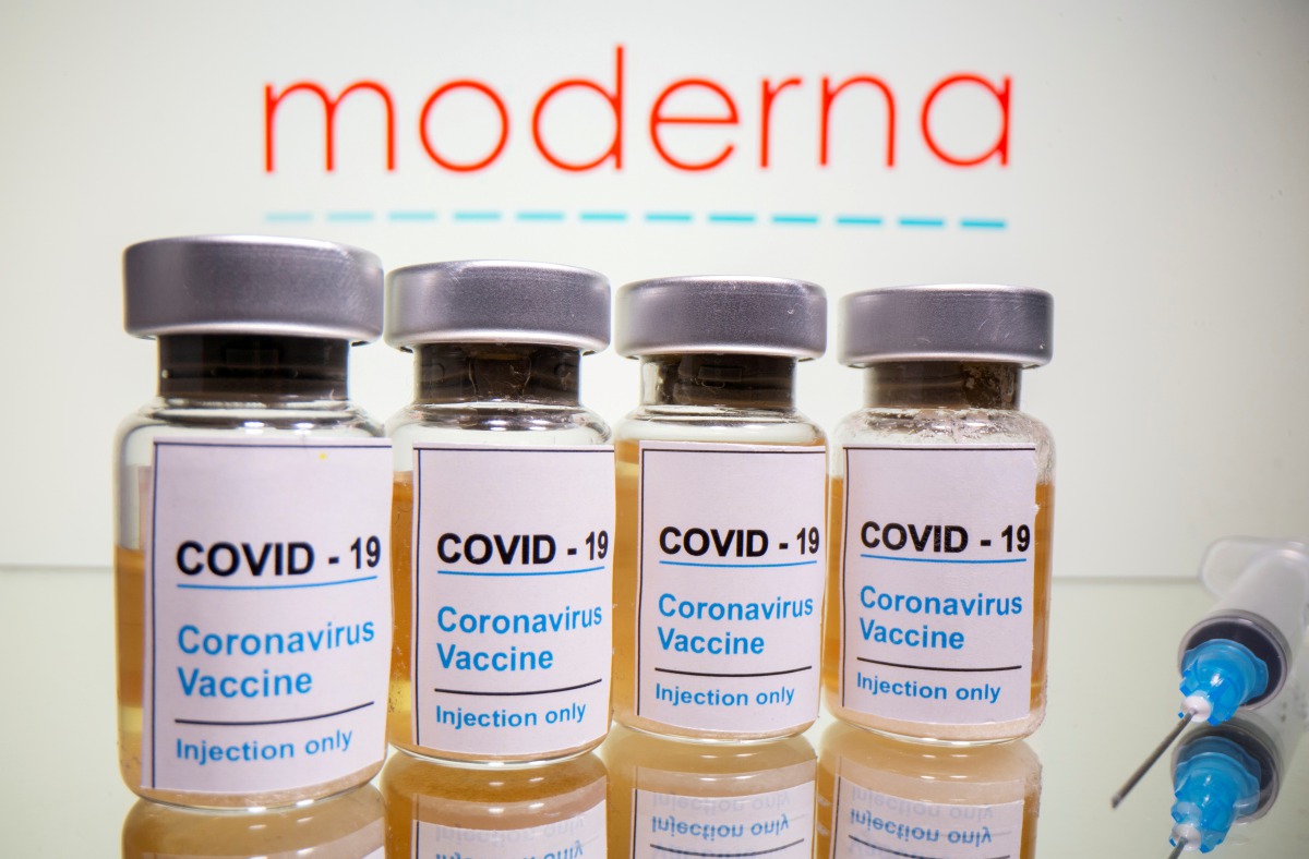 FILE PHOTO: Vials with a sticker reading, 