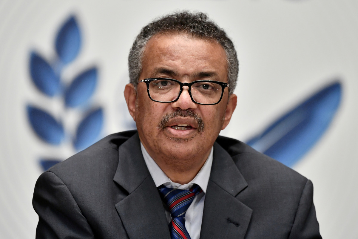 FILE PHOTO: World Health Organization (WHO) Director-General Tedros Adhanom Ghebreyesus in Geneva Switzerland July 3, 2020. Fabrice Coffrini/Pool via REUTERS/File Photo

