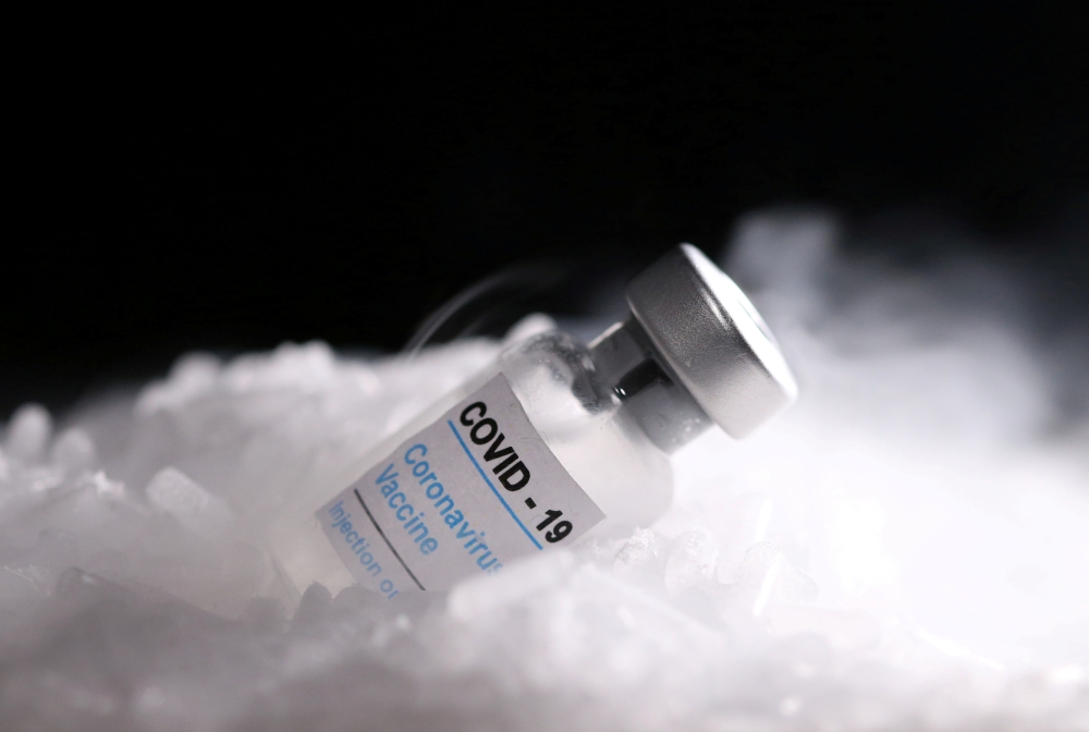 FILE PHOTO: Vials labelled 
