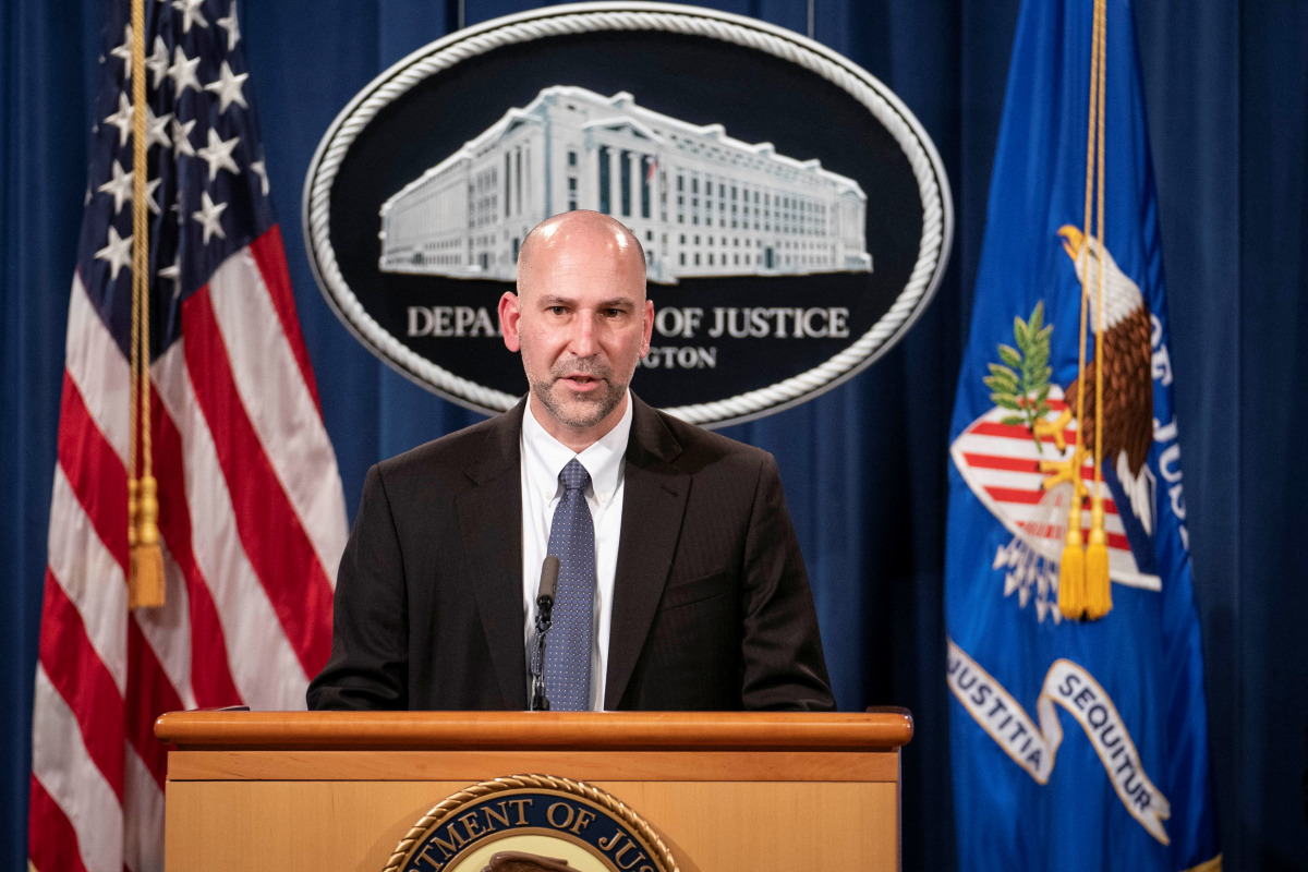 Steven D'Antuono, head of the Federal Bureau of Investigation (FBI) Washington field office, speaks during a news conference at the U.S. Department of Justice in Washington, D.C., U.S., January 12, 2021.Sarah Silbiger/Pool via REUTERS
