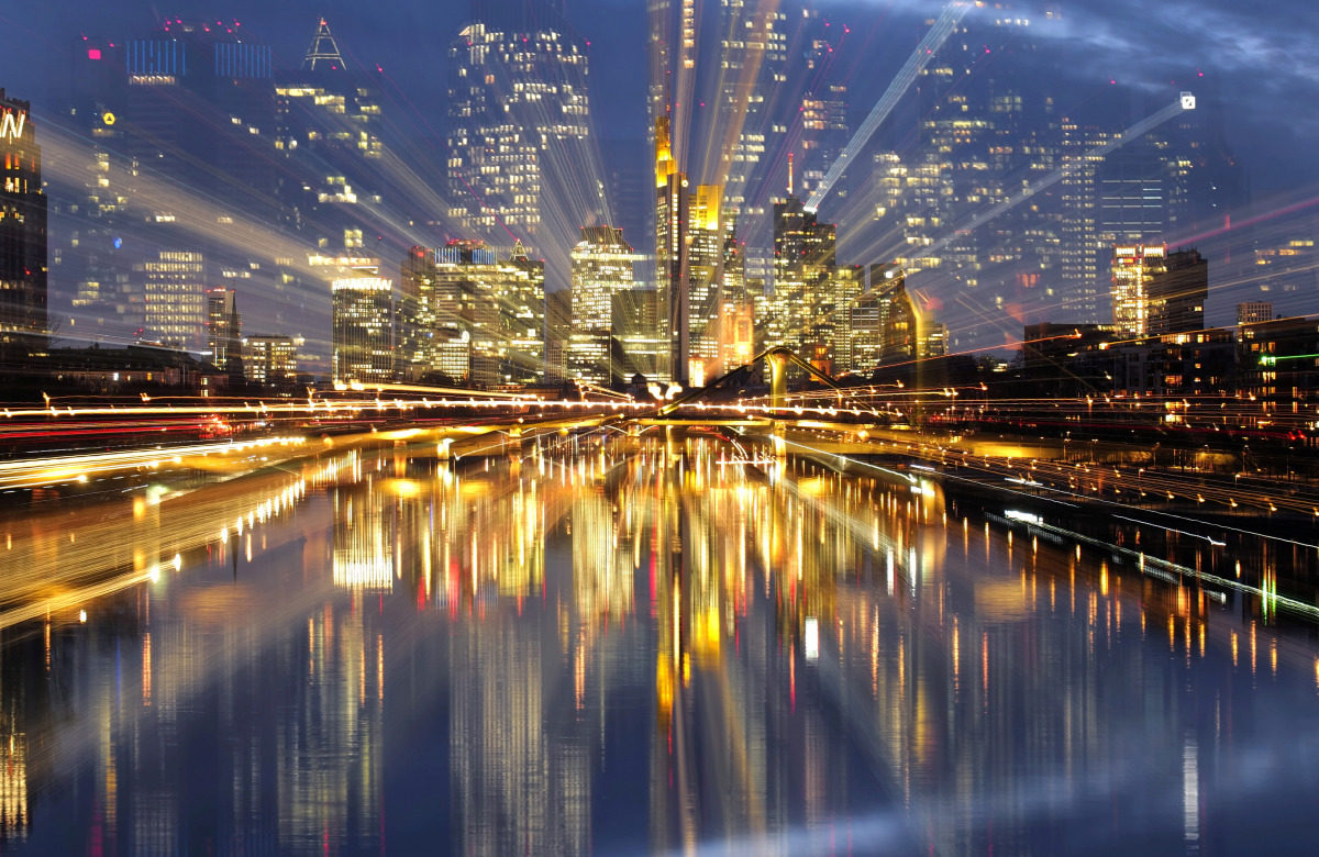 A zoomed image shows the skyline with its financial district as the spread of the coronavirus disease (COVID-19) continues during an extended lockdown in Frankfurt, Germany, January 14, 2021. REUTERS/Kai Pfaffenbach
