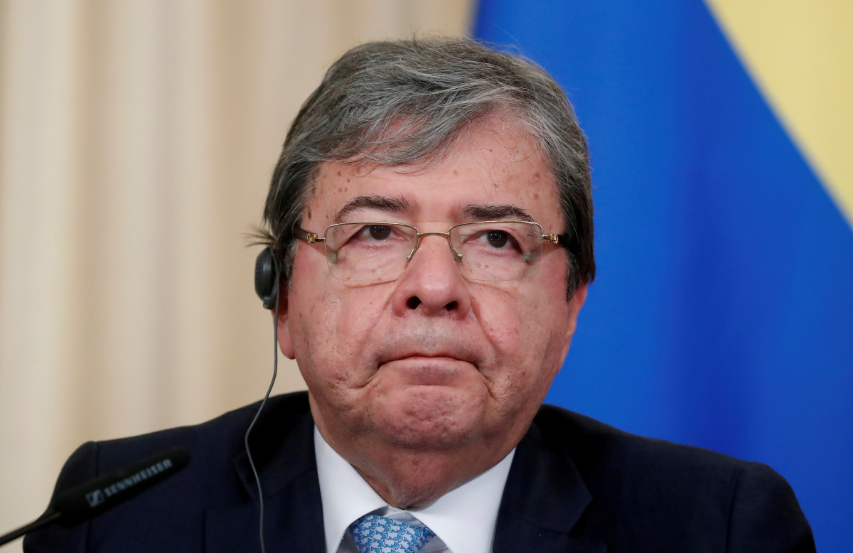 FILE PHOTO: Colombian Foreign Minister Carlos Holmes Trujillo attends a news conference following a meeting with his Russian counterpart Sergei Lavrov in Moscow, Russia June 3, 2019. REUTERS/Maxim Shemetov/File Photo
