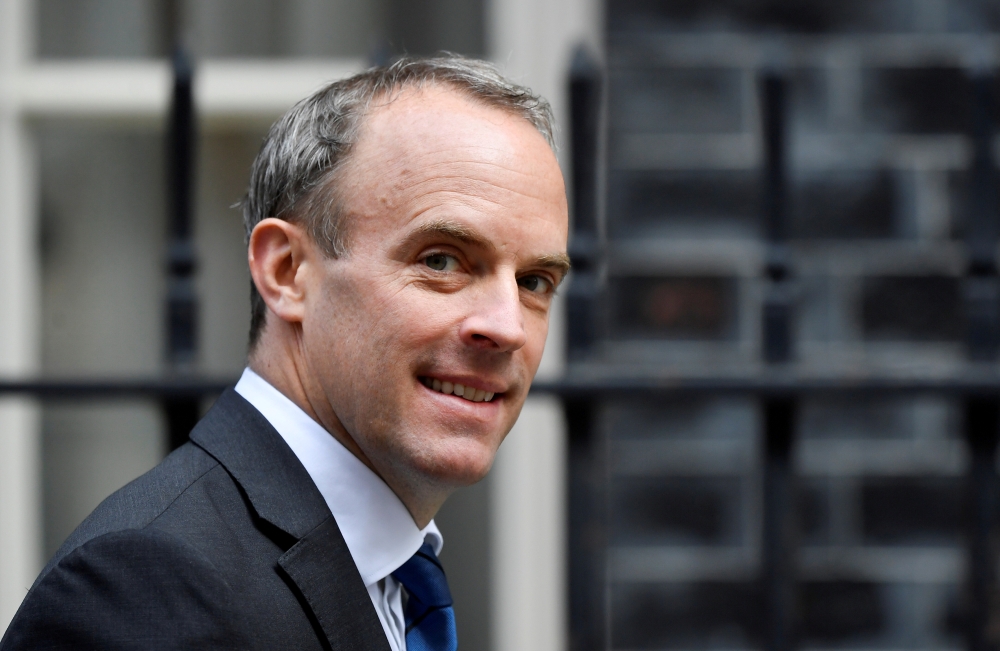 FILE PHOTO: Britain's Foreign Affairs Secretary Dominic Raab. REUTERS/Toby Melville