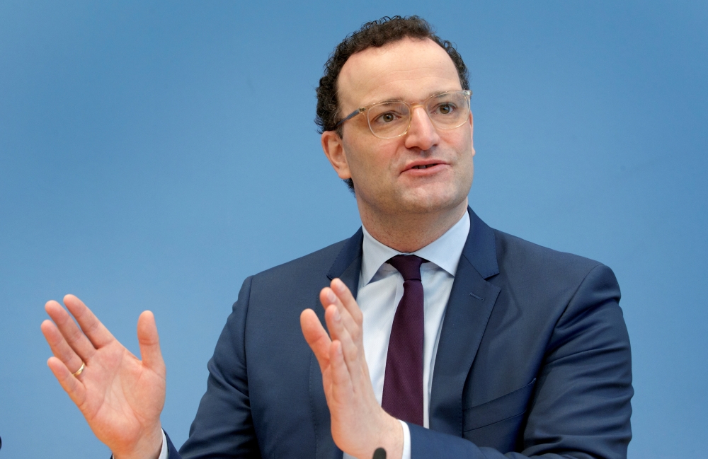 German Health Minister Jens Spahn addresses the media during a news conference in Berlin, Germany February 19, 2021. Michael Sohn/Pool via REUTERS