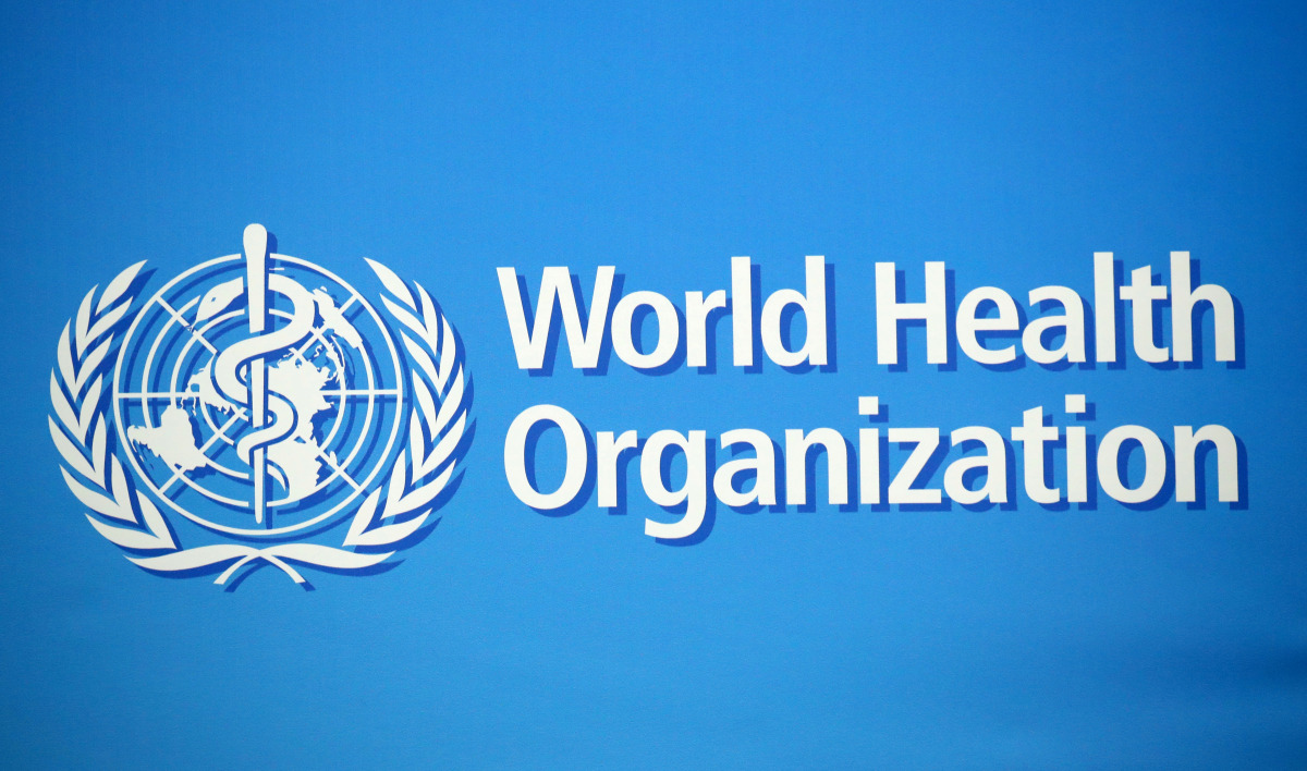 FILE PHOTO: A logo is pictured at the World Health Organization (WHO) building in Geneva, Switzerland, February 2, 2020. Picture taken February 2, 2020. REUTERS/Denis Balibouse/File Photo
