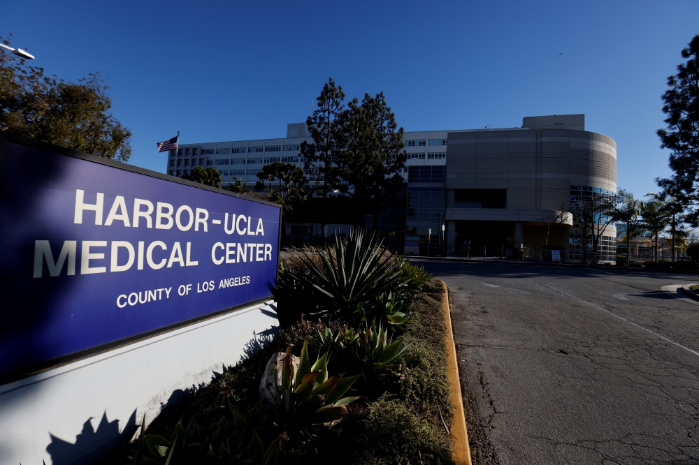 A view shows the Harbor-UCLA Medical Center in Torrance, California, US, where golfer Tiger Woods was taken to following a car crash, February 23, 2021. Reuters/Mike Blake
