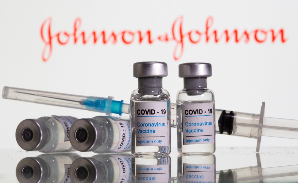 Vials labelled 