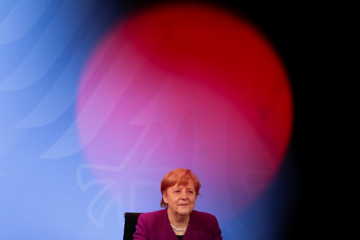 German Chancellor Angela Merkel attends a news conference after a meeting with state leaders to discuss options beyond the end of the pandemic lockdown, amid the outbreak of the coronavirus disease (COVID-19), in Berlin, Germany, March 3, 2021. Markus Sch
