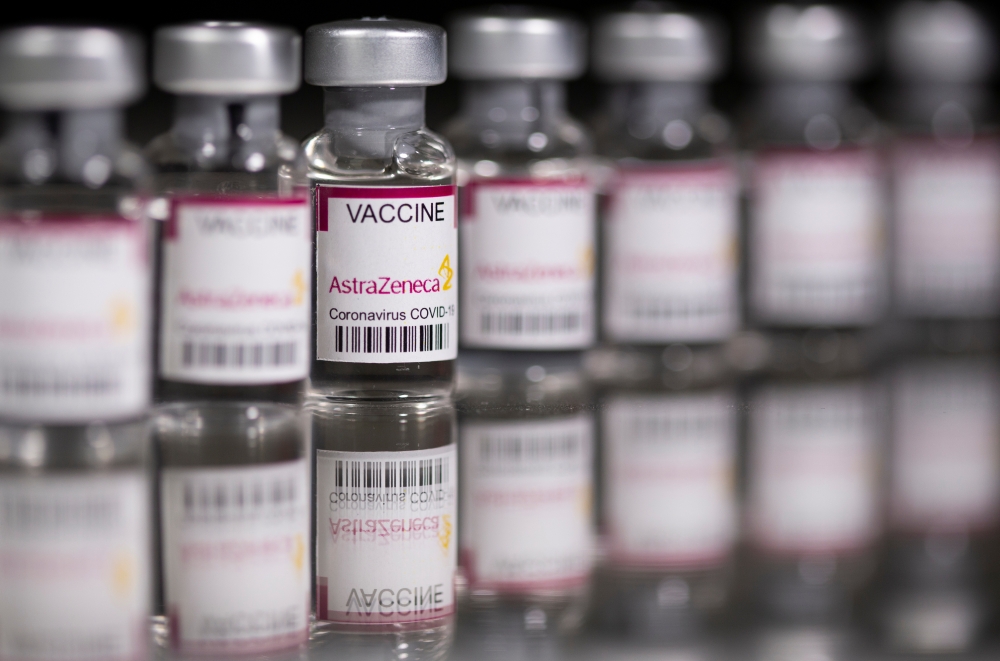 Vials labelled 