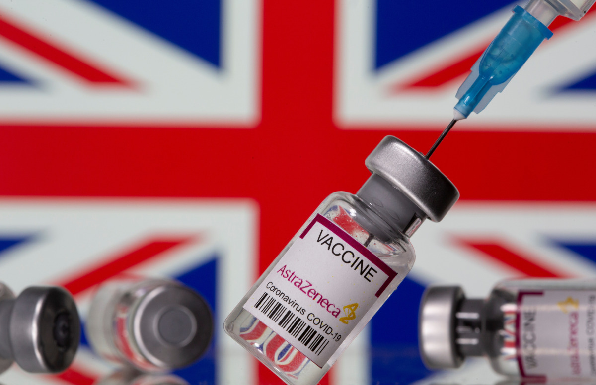 Vials labelled 