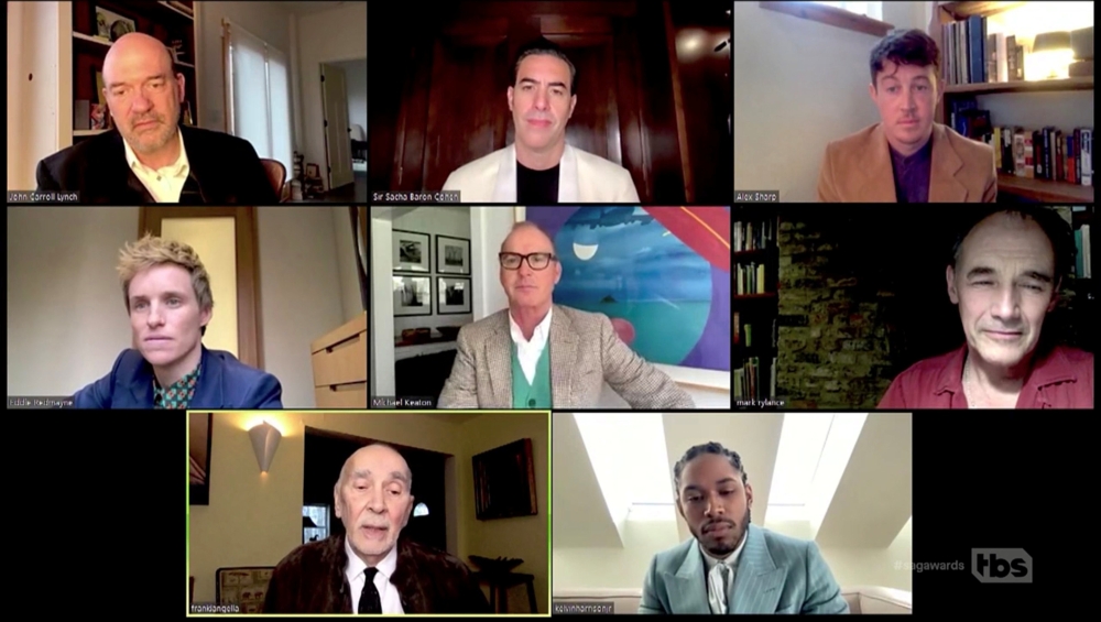 Cast members accept the Actor for Outstanding Performance by a Cast in a Motion Picture for 