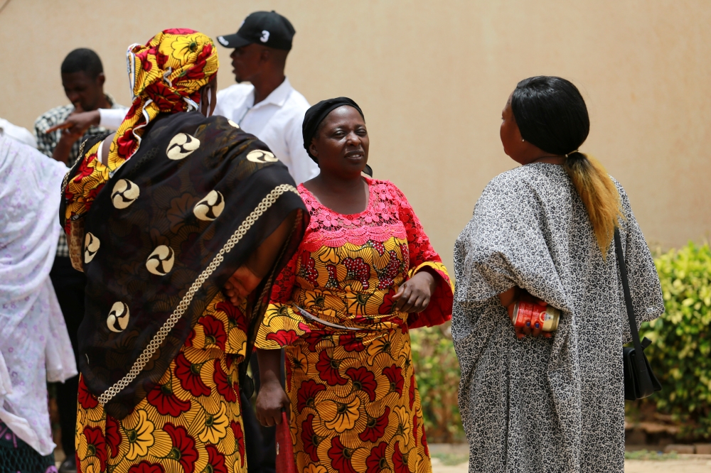 Parents of students from the Federal College of Forestry Mechanization who have been abducted speak after a meeting in Kaduna, Nigeria April 28, 2021. Reuters/Afolabi Sotunde