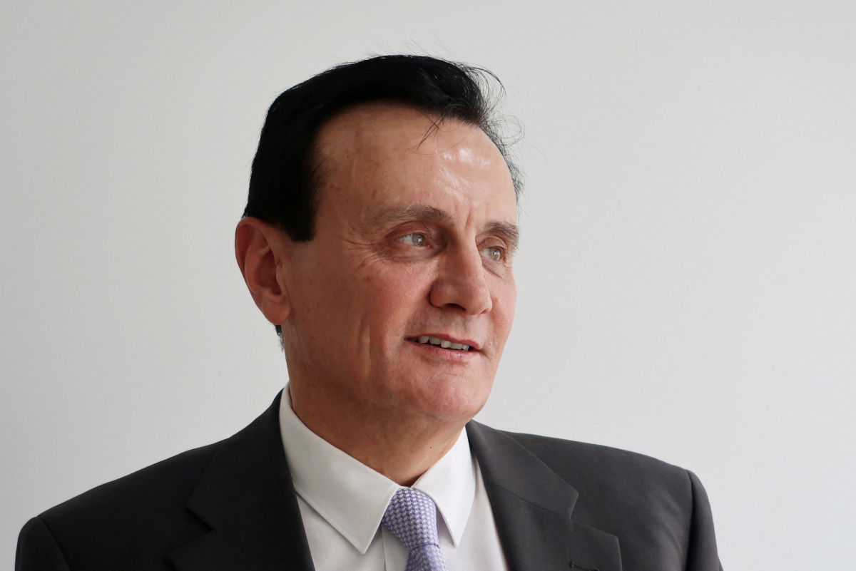 FILE PHOTO: Pascal Soriot, chief executive officer of pharmaceutical company AstraZeneca, attends an interview with Reuters in Shanghai, China November 4, 2019. Picture taken November 4, 2019. REUTERS/Brenda Goh/File Photo
