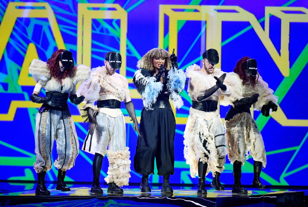 File photo: Participant Senhit of San Marino performs during the Jury Grand Final dress rehearsal of the 2021 Eurovision Song Contest in Rotterdam, Netherlands May 21, 2021. Reuters/Piroschka van de Wouw/File Photo