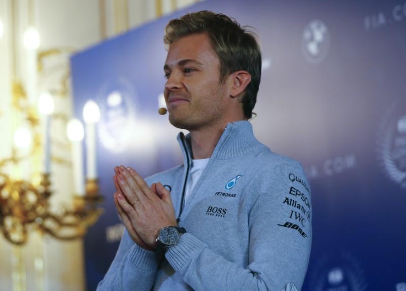 FILE PHOTO: Nico Rosberg of Germany speaks during a news conference as he announces his retirement in Vienna, Austria December 2, 2016. REUTERS/Leonhard Foeger
