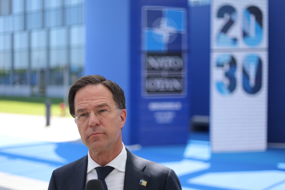 Dutch Prime Minister Mark Rutte arrives for the NATO summit at the Alliance's headquarters, in Brussels, Belgium, June 14, 2021. Kenzo Tribouillard/Pool via REUTERS