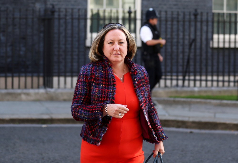 Britain's Secretary of State for International Development Anne-Marie Trevelyan arrives for a cabinet meeting, the first since mid-March because of the coronavirus disease (COVID-19) pandemic, at Downing Street in London, Britain, July 21, 2020. REUTERS/S