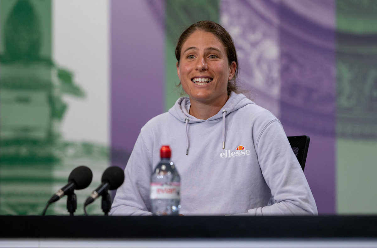 Tennis - Wimbledon - All England Lawn Tennis and Croquet Club, London, Britain - June 26, 2021 Britain's Johanna Konta during a press conference Pool via REUTERS/Florian Eisele
