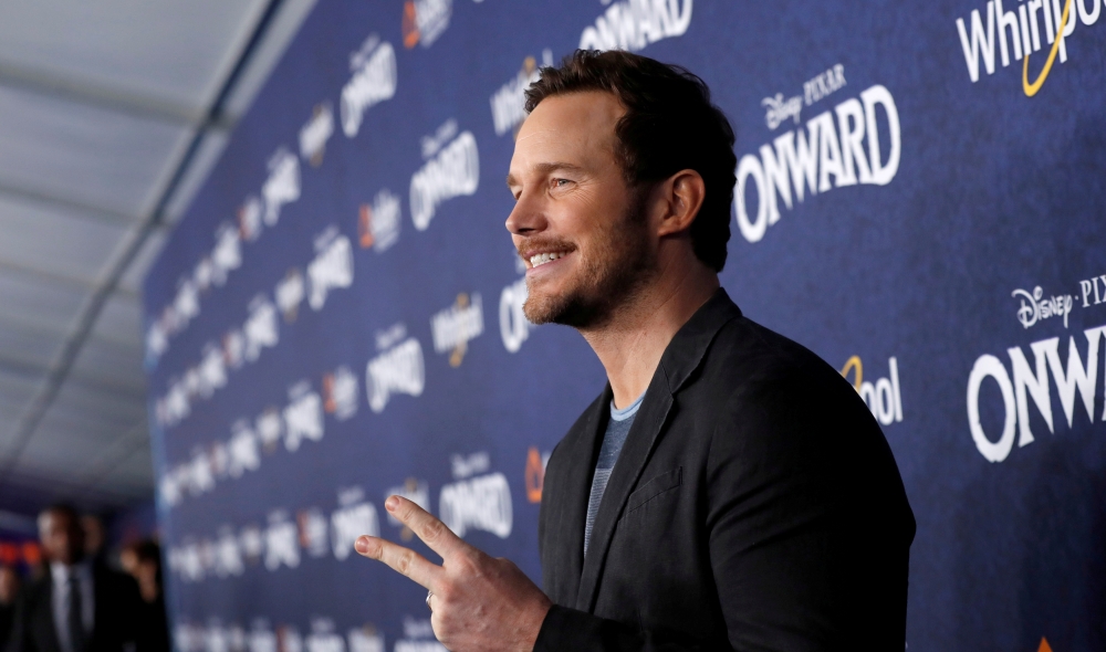 Cast member Chris Pratt poses at the premiere for the film 